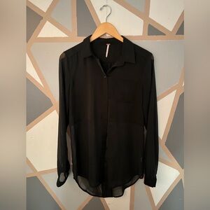 Free People Sheer Button Down
